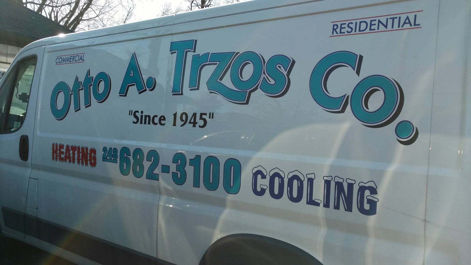 Otto A. Trzos service van representing the family HVAC business